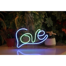 Neon Tabela Neon Dekoratif Duvar Aydınlatması Love Renkli