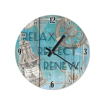 Fener Dümen Relax Duvar Saati Çok Renkli