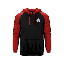 Basketeastern Logo Kırmızı Renk Reglan Kol Kapşonlu Sweatshirt Kırmızı