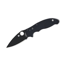 Spyderco Manix 2 Salt Black G-10 Cpm Magnacut Black Blade Plainedge Kamp Çakı Siyah