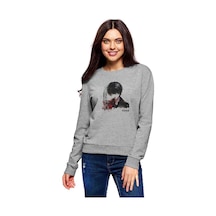 Anime Tokyo Ghoul Anteiku Baskılı Gri Kadın Sweatshirt (534610797)