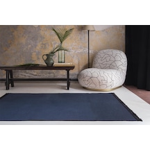 Jassrug Saçaklı Dokuma Kilim 120x180 Petrol Mavi