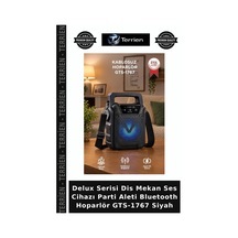 Delux Serisi Dis Mekan Ses Cihazı Parti Aleti Bluetooth Hoparlör Gts-1767 Siyah