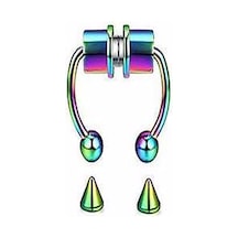 Mıknatıslı Fake Septum Piercing Hologram rengi