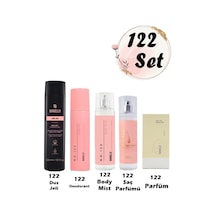 122 Set Parfüm - Saç Parfümü - Body Mist - Deodorant - Duş Jeli