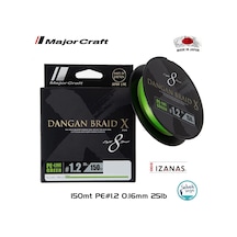 Major Craft Dangan Braid X 8X Ip Misina Pe 1.2 0.16Mm 25Lb/11.34K (541707982)