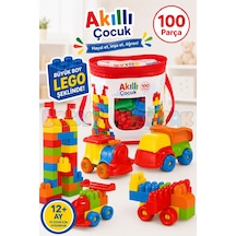 Dede 100 Parça Büyük Boy Bloklar Yapı Oyuncak Set