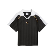 632157-01 Puma T7 Relaxed Football Jersey Kadın T-shirt Siyah 632157-01 SIYAH