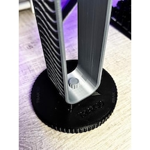 Oyuncu Dik Kulaklık Standı - 23 Cm Gümüş Gri Acı Kahverengi