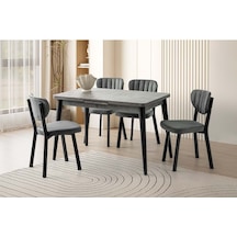 Gümüş 120+30 Silva Açılabilir Masa Gümüş