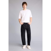 Defacto Tapered Wıde Leg Fıt Pantolon Siyah