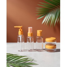 5 Parça Şeffaf Seyahat Banyo Seti 30 Ml