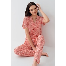 Arnetta Kadın Kırmızı Gömlek Pijama Takım Ar3613-s-v1 Kırmızı