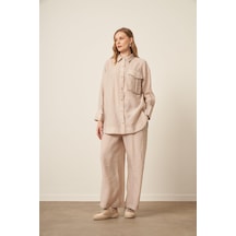 Ftz Women Kadın Modal Cepli Takım Beige 30717 Beige
