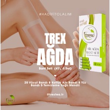 Trex Vücut Yüz ve Koltuk Altı Sir Ağda Bant Seti 41'li