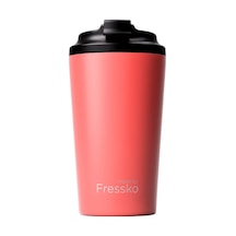 Made By Fressko Grande Boy Paslanmaz Çelik Çift Duvar Yeniden Kullanılabilir Kahve Bardağı, Termos, Yalıtımlı Termal Kupa, 475 Ml Coral - Mercan