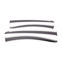 Sunplex Honda Uyumlu Cıvıc 2015-2021 Arası Chrome Style 4 Lü Set Kromlu Cam Rüzgarlığı Ön Ve Arka Parça