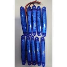 9 Led Parmak Led Lamba 12 24 Volt Mavi 10 Adet Led Pozisyon Lambası