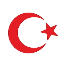 Ay Yıldız Folyo Kesim Etiket Kırmızı 15 Cm