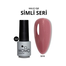 Momo Professional Kalıcı Oje S018 Simli Gül Kurusu 4 ML