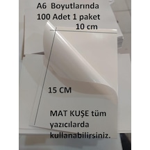 Lexroo A6 Etiket Tüm Yazıcılar İçin 100 Adet Mat Kuşe Yapışkanlı Etiket -10x15 Cm -a6 Boş Standart