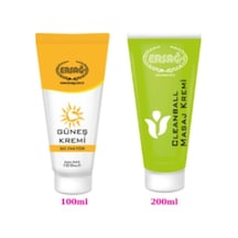 Ersağ Güneş Kremi SPF50 100 ML + Cleanball Masaj Kremi 200 ML