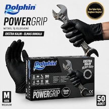 Tr Dolphin Nitril Powergrip Ekstra Kalın Elmas Dokulu İş Eldiveni M 50'li Paket Diğer
