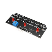 Dc 5v 3 Kanal Tcrt5000 Kızılötesi Çizgi İzleyen Sensör Kartı Çizgi Takip Sensör Modülü Mesafe Ayarlı Potlu 3'lü Çizgi İzleme Kartı 5 Pin