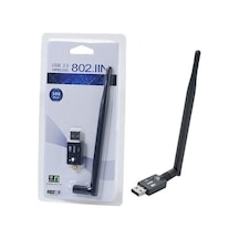 300Mbps Wireless USB Wi-Fi Adaptör Dongle 5Dbi Anten Network Lan