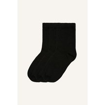 Defacto Unisex Dikişsiz 3lü Uzun Çorap I9187aunsbk23 Siyah-bk23