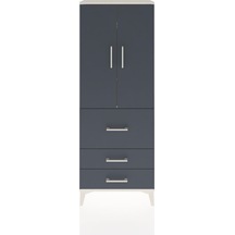 Arges Dolap 3 Raflı 3 Çekmeceli 2 Kapaklı 60x30x163 Aytaşı-antrasit Aytası