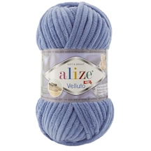 Alize Velluto 374 Denim Kadife El Örgü İpi