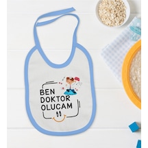 BK Kids Doktor Olucam Tasarımlı Mavi Bebek Mama Önlüğü-1