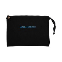 Moon Knight Text Siyah Clutch Astarlı Cüzdan / El Çantası Siyah