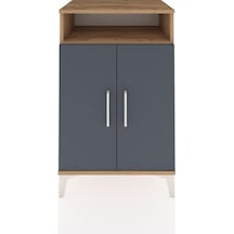 Hyperion Komodin 3 Raflı 2 Kapaklı 60x44x96 Çam-antrasit Atlas Çam