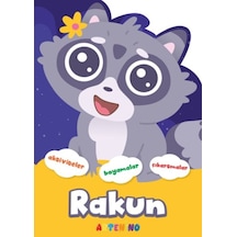 Şekilli Hayvanlar Serisi - Rakun Aktivite Boyama Çıkartma Kitabı - Ccgx-834238