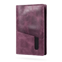 Bilikolik Hakiki Deri A5 Defter Kılıfı, El Yapımı, Telefon Cepli Ajanda Organizer, Defter Ve Kalem Dahil Mor