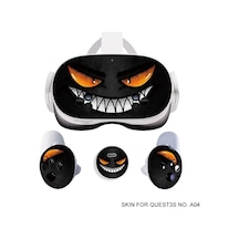 Meta Quest 3s Vr Kulaklık Denetleyici Çıkartmaları Cadılar Bayramı Desenli Vinil Koruyucu Kapak Green