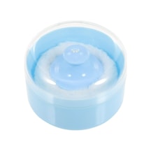 Lemestar Bebekler İçin Pratik Toz Pudra Kutusu Ve Yumuşak Pudra Pufu Seti - Mavi