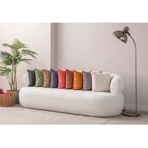 Swita Home Dekoratif Puantiye Keten Kumaşlı Kırlent Kılıfı 43x43 Kiremit