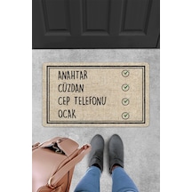 Evaşk Kapı Önü Paspası Vinil Kaymaz Tabanlı 45 X 70 Evaşkdm12086