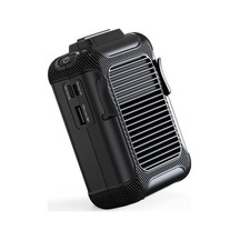 Bel Asılı Fan, Usb Şarj Mini Fan Taşınabilir Asılı Boyun Mobil Bel Asılı Küçük Taşınabilir Kablosuz Bel Fan Hayranları 5478 Siyah