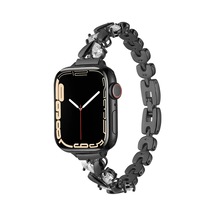 Ekılıf - Apple Uyumlu  Watch 38mm - Kordon Metal Kordon Krd-103 - Siyah