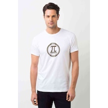 14 Mart Dünya Pi Günü Dj Baskılı Beyaz Erkek Tshirt (530960065)