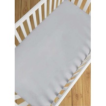 Premium Natürel Cotton 100x150 CM Lastiksiz Gri Çarşaf Bed Sheet For Baby