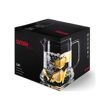 Sımax Look Süzgeçli Cam Demlik 1,8 L Borosilikat Cam Metal Süzgeçli Dayanıklı