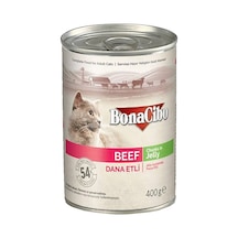 BonaCibo Jöleli Dana Etli Konserve Yetişkin Kedi Maması 400 G