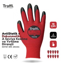 10çift Tg1290 Dokunmatik,antistatik A Seviye Direnç İş Eldiveni