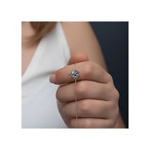 Gümüş Rose Mistik Topaz Yonca Kadın Bileklik Gümüş Gümüş