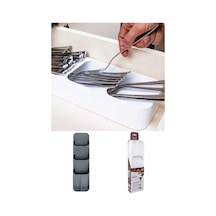 Beyaz 5 Bölmeli Çekmece Kaşıklık Mutfak Düzenleyici, Dayanıklı Çatal Kaşık Bıçak Organizatörü Diğer